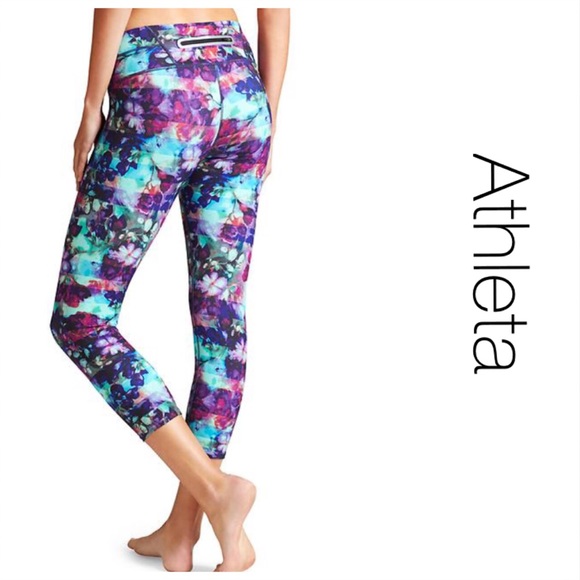 Athleta Pants - Athleata Abstract Floral Capri XS